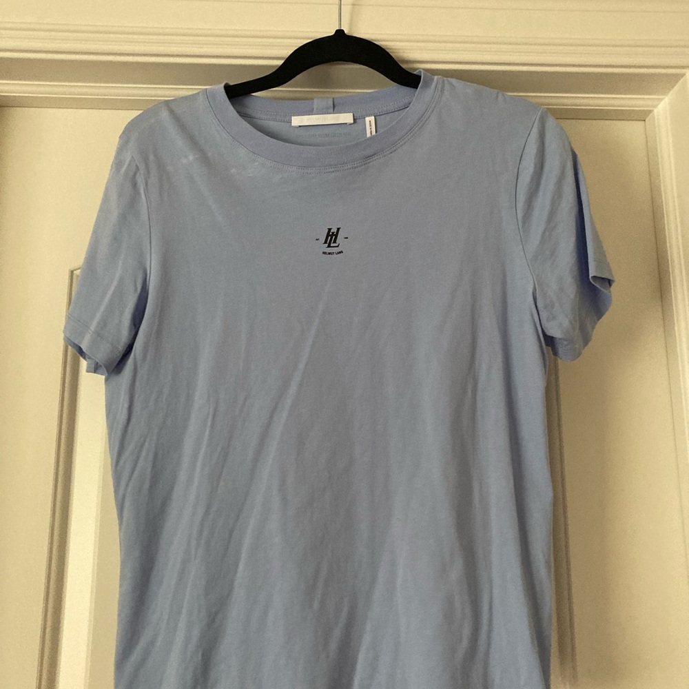 Helmut Lang Light Blue Short Sleeve Tee
